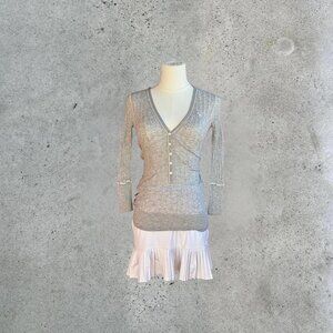 Grey Abercrombie and Fitch henley top